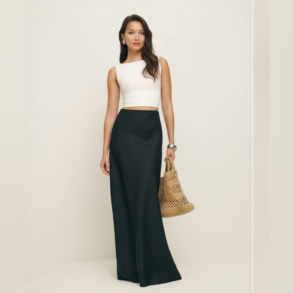 Reformation Bella Linen Maxi Skirt